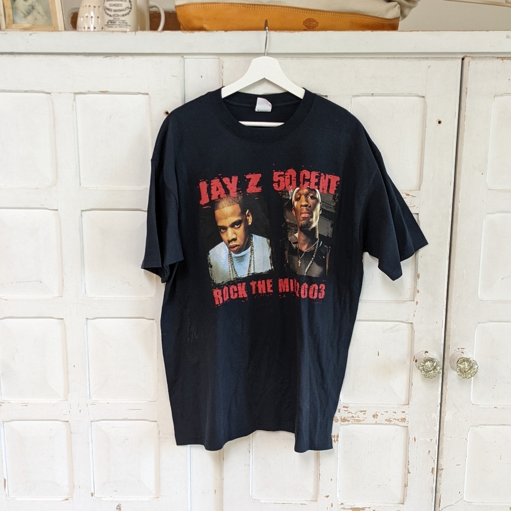 Vintage Jay Z 50 Cent 2003 Rock the Mic Fest XL Hip Hop